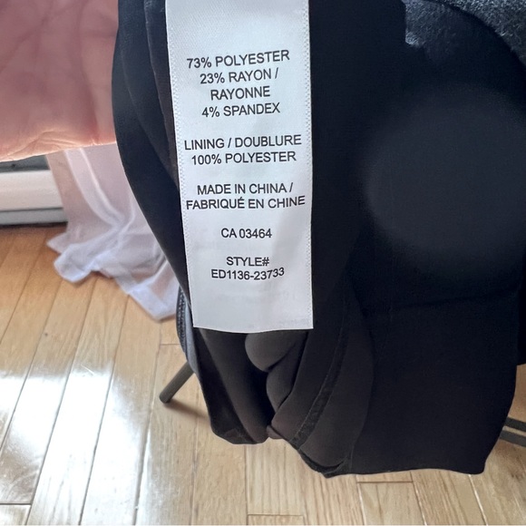 NWT Bodycon Dress in Burgundy, Ivory,  and Black Diagonal Stripe Pattern - Picture 4 of 4